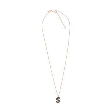 Collana donna Pesavento in argento con lettera S bronzo MISURA UNICA