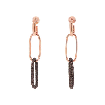 Orecchini Pesavento Sogni in argento rosé con polvere bronzo MISURA UNICA