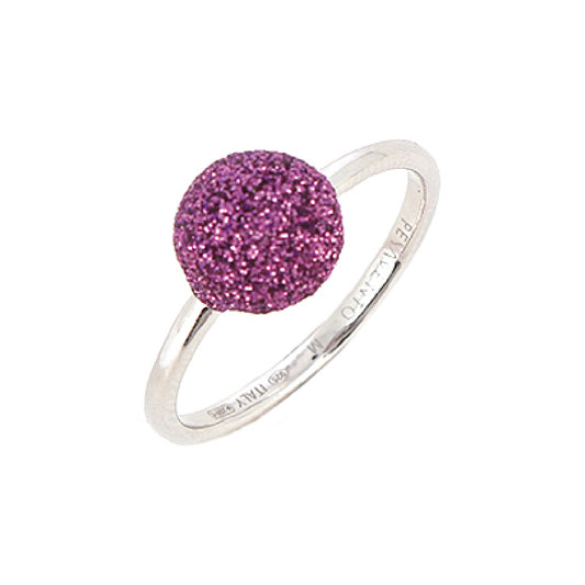 Anello Pesavento Colours in argento polvere viola provenza
