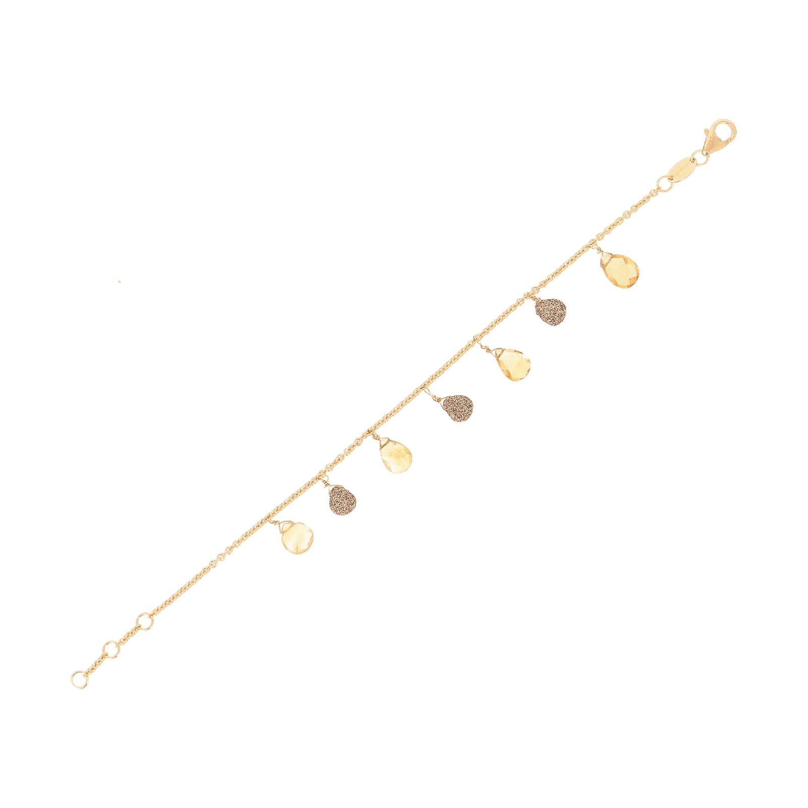 Bracciale con pendenti Pesavento in argento dorato da donna L 17 cm