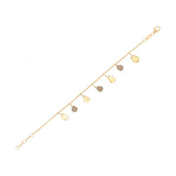 Bracciale con pendenti Pesavento in argento dorato da donna L 17 cm