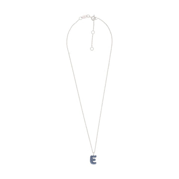 Collana donna Pesavento in argento con lettera E blu MISURA UNICA