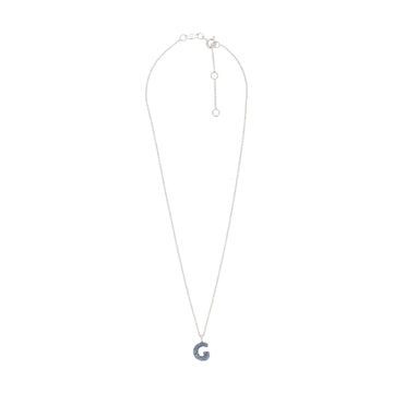 Collana donna Pesavento in argento con lettera G blu MISURA UNICA