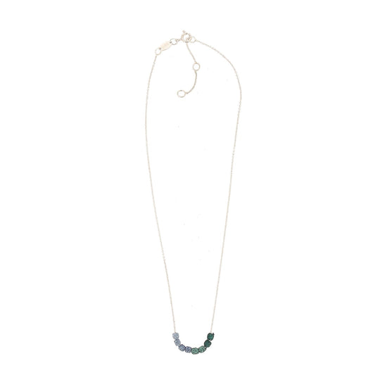 Collana donna Pesavento argento coi colori azzurro e verde MISURA UNICA