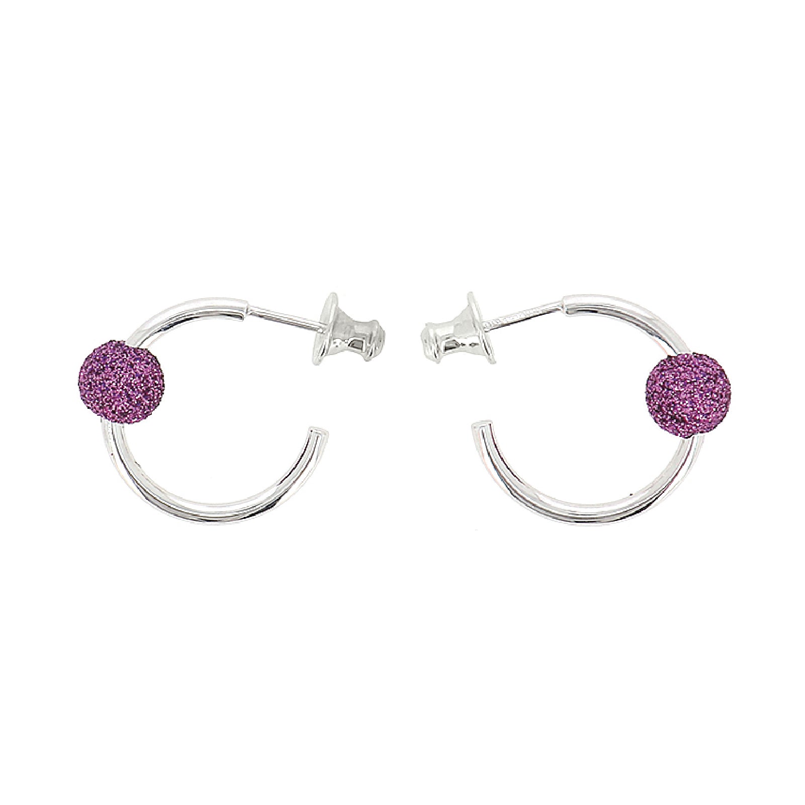 Orecchini Pesavento Colours in argento polvere viola provenza MISURA UNICA