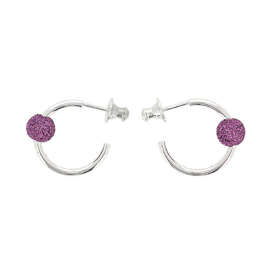 Orecchini Pesavento Colours in argento polvere viola provenza MISURA UNICA
