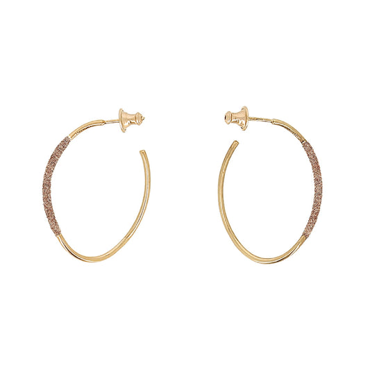 Orecchini a cerchio Pesavento argento dorato giallo Nardò MISURA UNICA