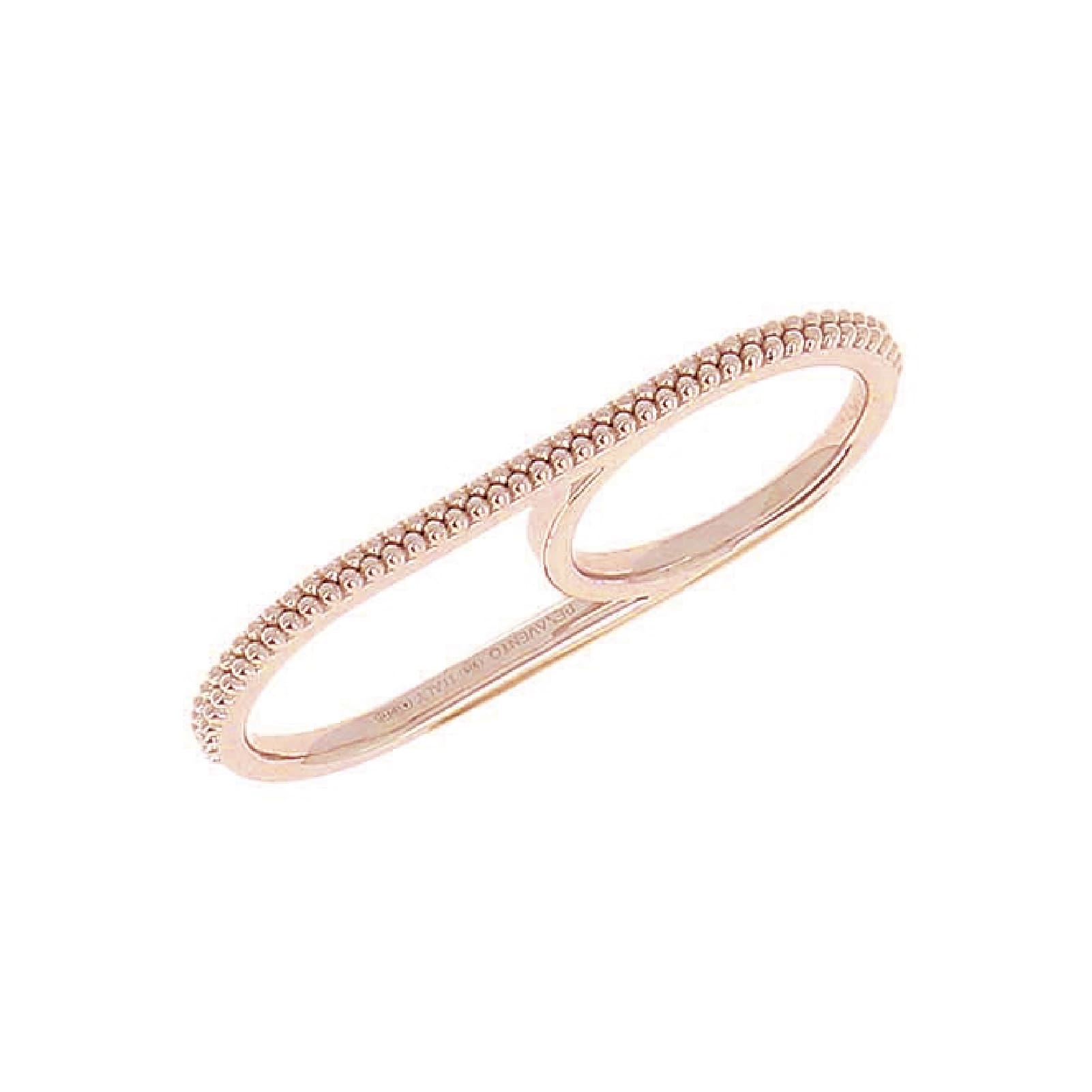 Anello doppio dito da donna Pesavento Pixel argento rosé