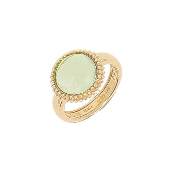 Anello Pesavento Pixel in argento dorato con cabochon donna