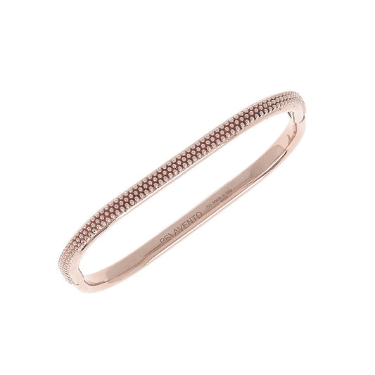 Bracciale squadrato da donna Pesavento Pixel argento rosé Rigido