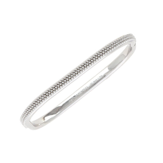 Bracciale squadrato donna Pesavento Pixel argento rodio Rigido