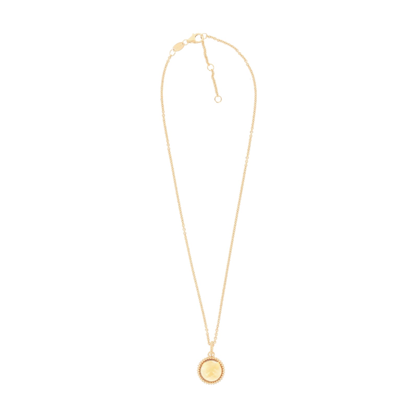 Collana Pesavento Pixel in argento dorato con citrino giallo MISURA UNICA