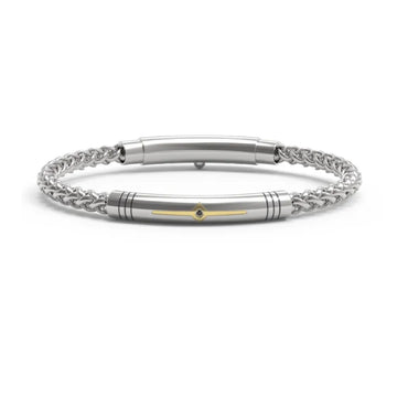 Bracciale Paciotti 4US in acciaio decoro in oro e spinello Regolabile 19-21 cm