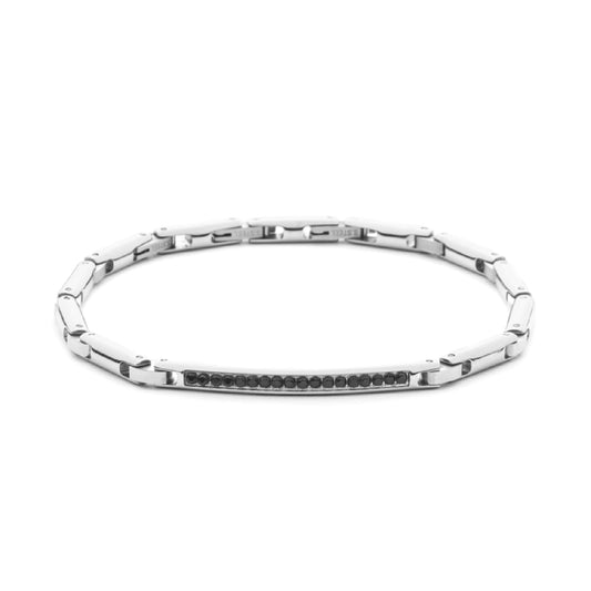 Bracciale semirigido Paciotti 4US acciaio zirconi da 1,6mm 22 cm