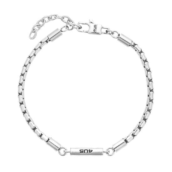 Bracciale catena Paciotti 4US acciaio maglie a quadri 22 cm