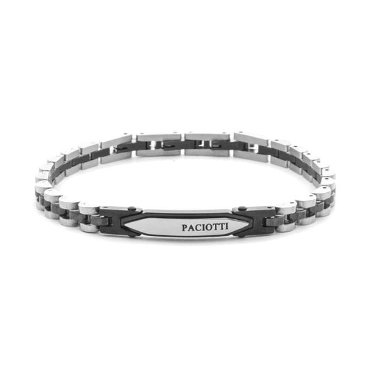 Bracciale semirigido Paciotti 4US acciaio lucido pvd gun 21 cm