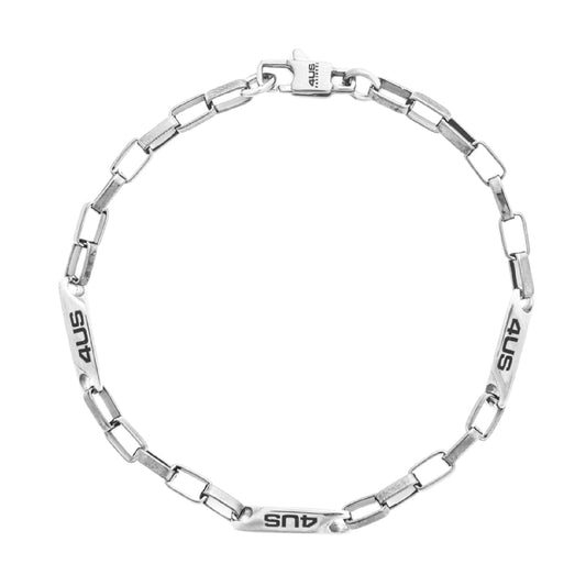Bracciale Paciotti 4US acciaio lucido con targhette 22 cm