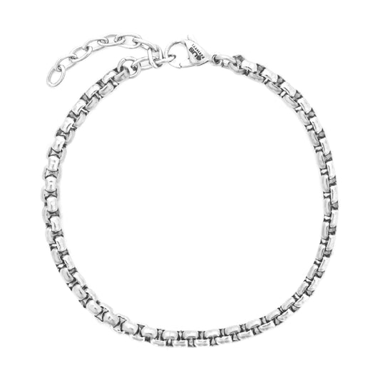 Bracciale Paciotti 4US acciaio lucido con catena sottile 22 cm