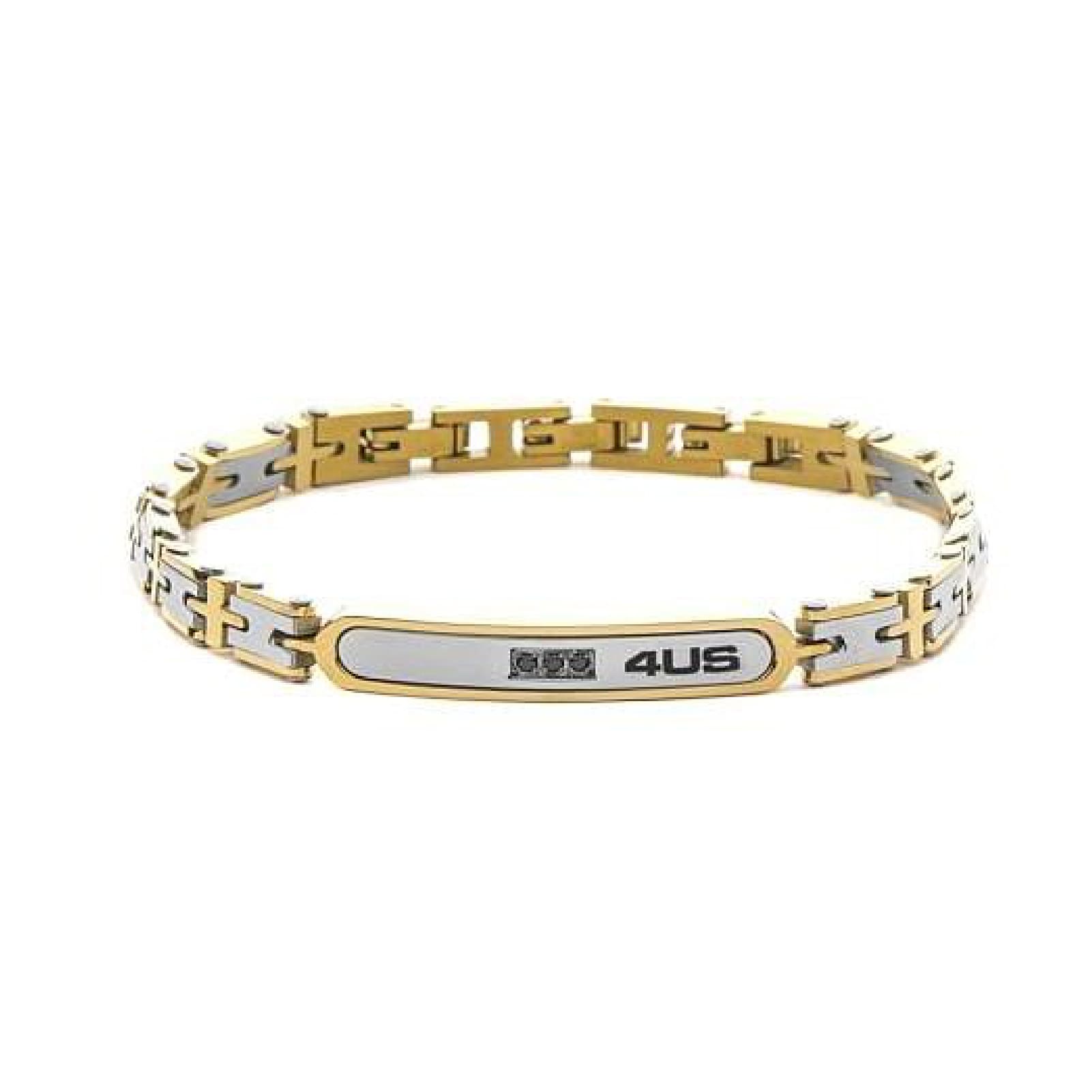 Bracciale catena Paciotti 4US Classic in acciaio e pvd oro 21 cm
