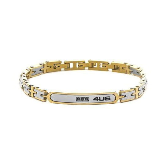 Bracciale catena Paciotti 4US Classic in acciaio e pvd oro 21 cm