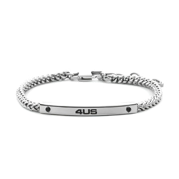 Bracciale Paciotti 4US Teenager in acciaio e pvd nero 23 cm