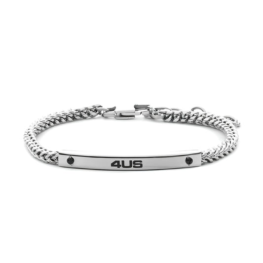 Bracciale Paciotti 4US Teenager in acciaio e pvd nero 23 cm