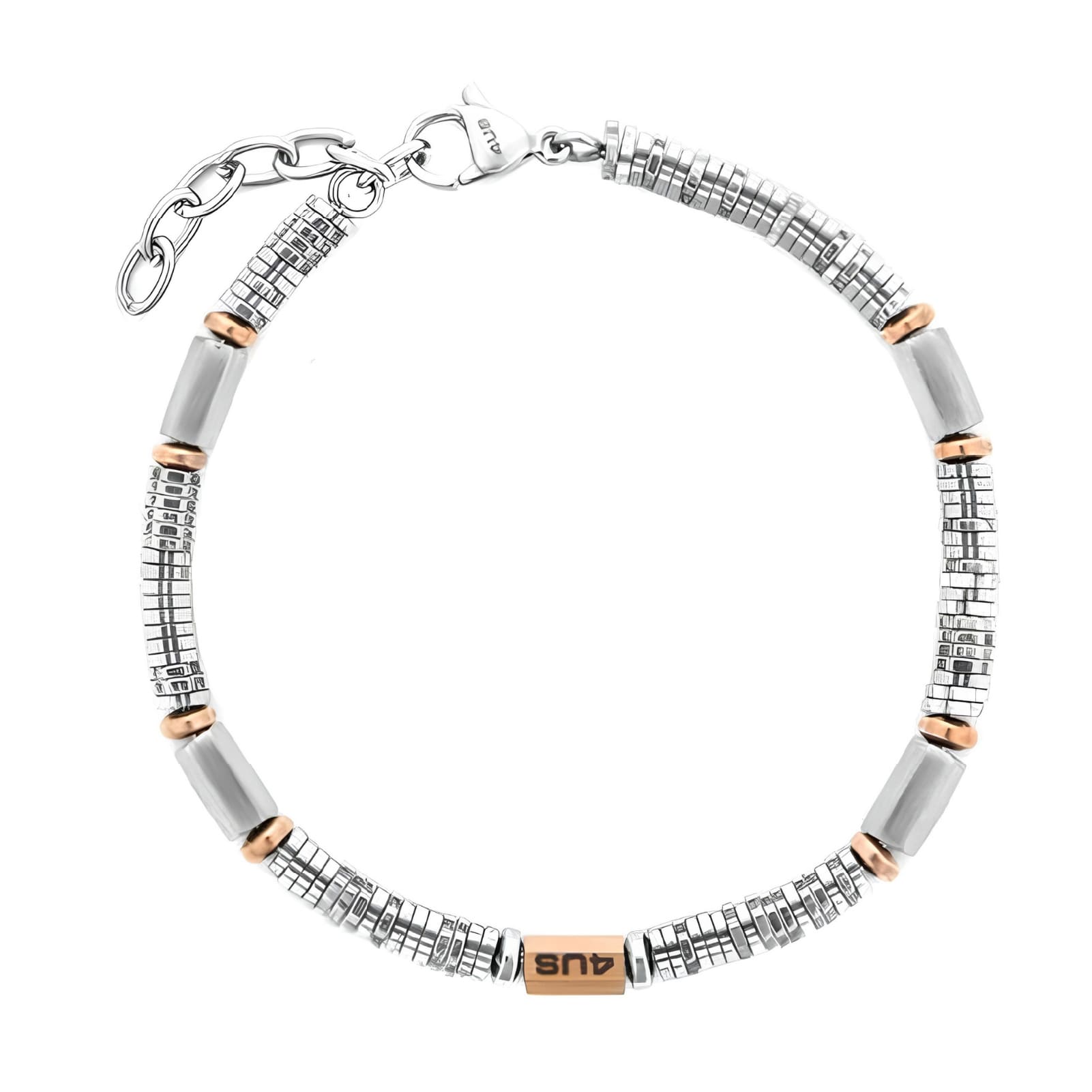 Bracciale Paciotti 4US Teenager acciaio rondelle oro rosa 23 cm