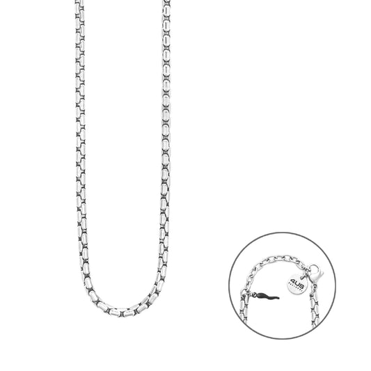 Collana catena Paciotti 4US acciaio pvd nero con cornetto MISURA UNICA