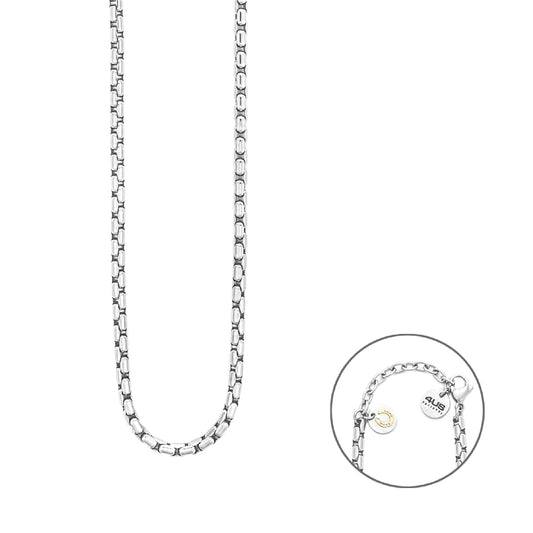 Collana catena Paciotti 4US acciaio pvd oro con portafortuna MISURA UNICA