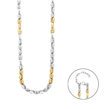 Collana catena Paciotti 4US acciaio lucido pvd oro con maglie MISURA UNICA