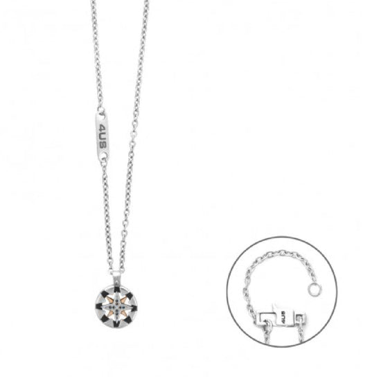 Collana pendente Paciotti 4US Casual acciaio rosa dei venti MISURA UNICA