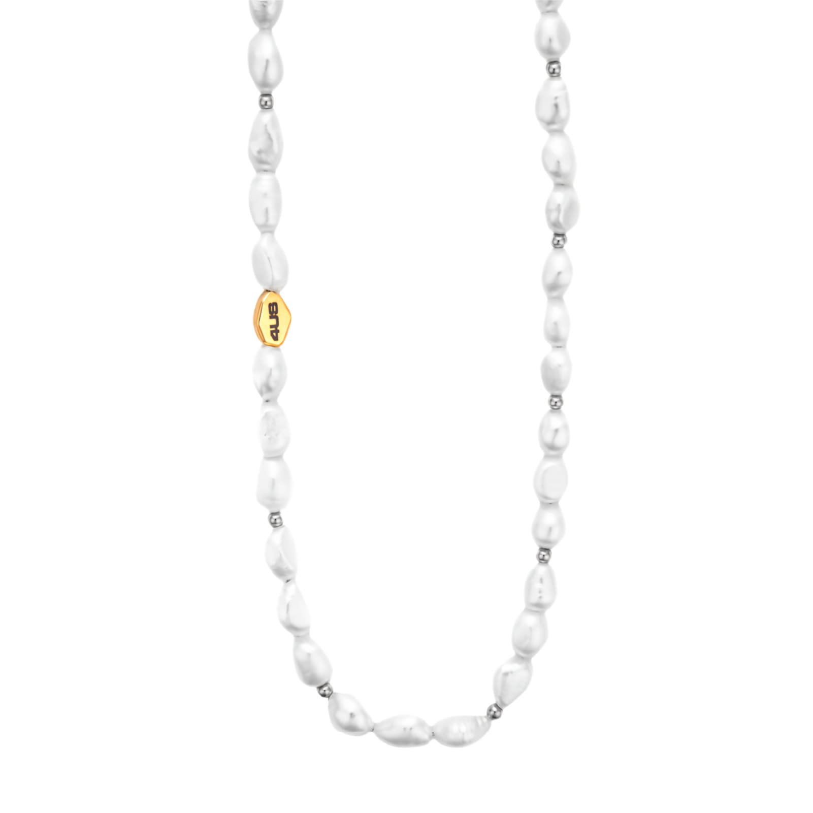 Collana Paciotti 4US Casual in acciaio e perle naturali MISURA UNICA