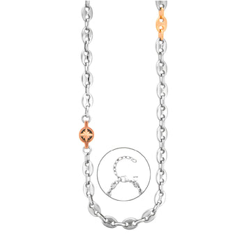 Collana catena Paciotti 4US Casual acciaio rosa dei venti MISURA UNICA