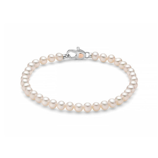 Bracciale donna Miluna Perle Con Chiusura perle 4,5/5, argento e cuore oro PBR3375-1