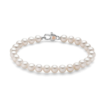 Bracciale donna Miluna Perle Con Chiusura perle 6/6,5, argento e cuore oro PBR3376-1