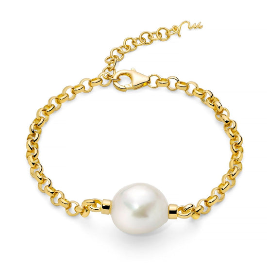Bracciale donna Miluna Giochi Di Perle in argento dorato con perla 12/15 PBR3546G-1