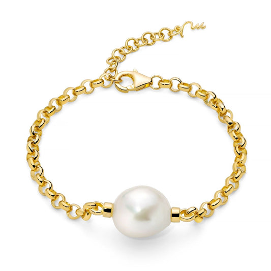 Bracciale donna Miluna Giochi Di Perle in argento dorato con perla 12/15 PBR3546G-1