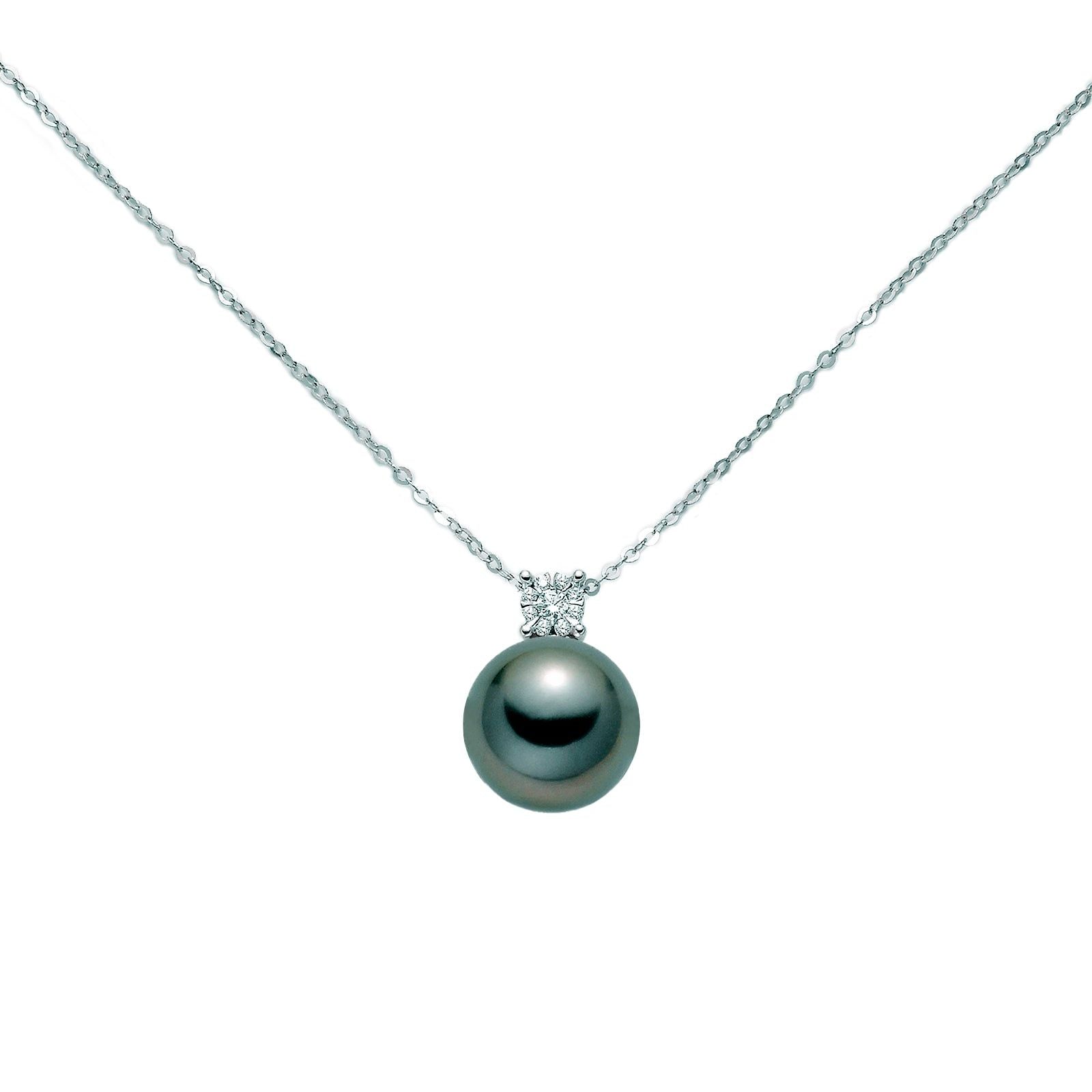 Collana donna Nimei Parure oro bianco perla 10/11mm diamanti 0,03ct e 0,032ct PCL5251T-1