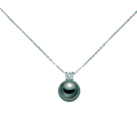 Collana donna Nimei Parure oro bianco perla 10/11mm diamanti 0,03ct e 0,032ct PCL5251T-1