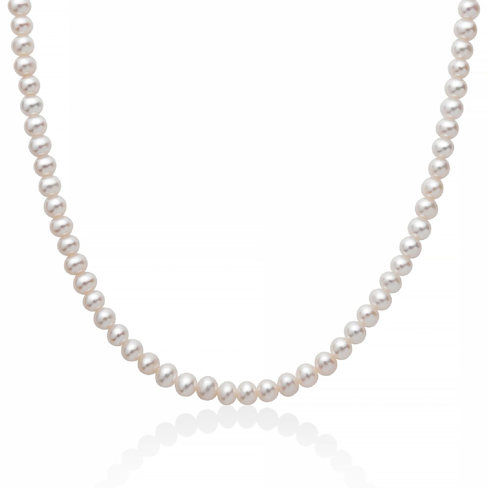 Collana donna Miluna Perle Con Chiusura perle 4,5/5, argento e cuore oro PCL6307-1