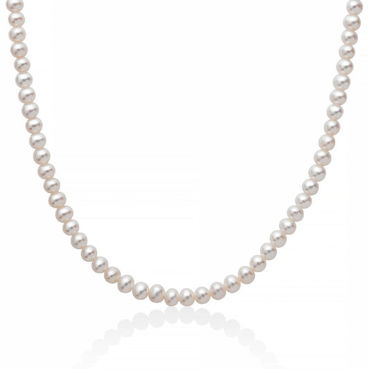 Collana donna Miluna Perle Con Chiusura perle 4,5/5, argento e cuore oro PCL6307-1