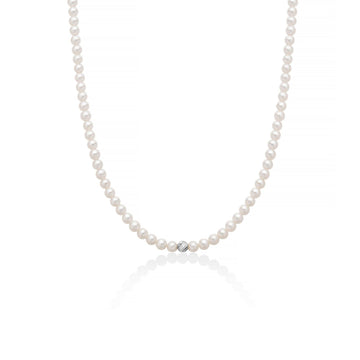 Collana donna Miluna Perle 375 perle 4/4,5 e boule oro bianco 9kt PCL6535BX-1