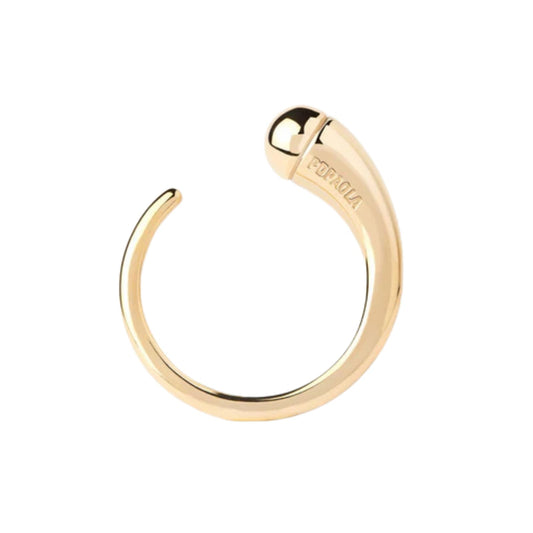 Anello PDPAOLA Loop argento placcatura oro 18kt a fascia aperta 12