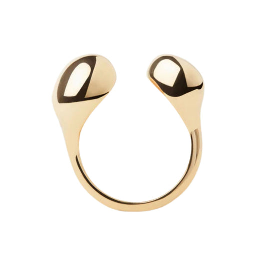 Anello aperto PDPAOLA Gravity in argento placcato oro 18kt 12