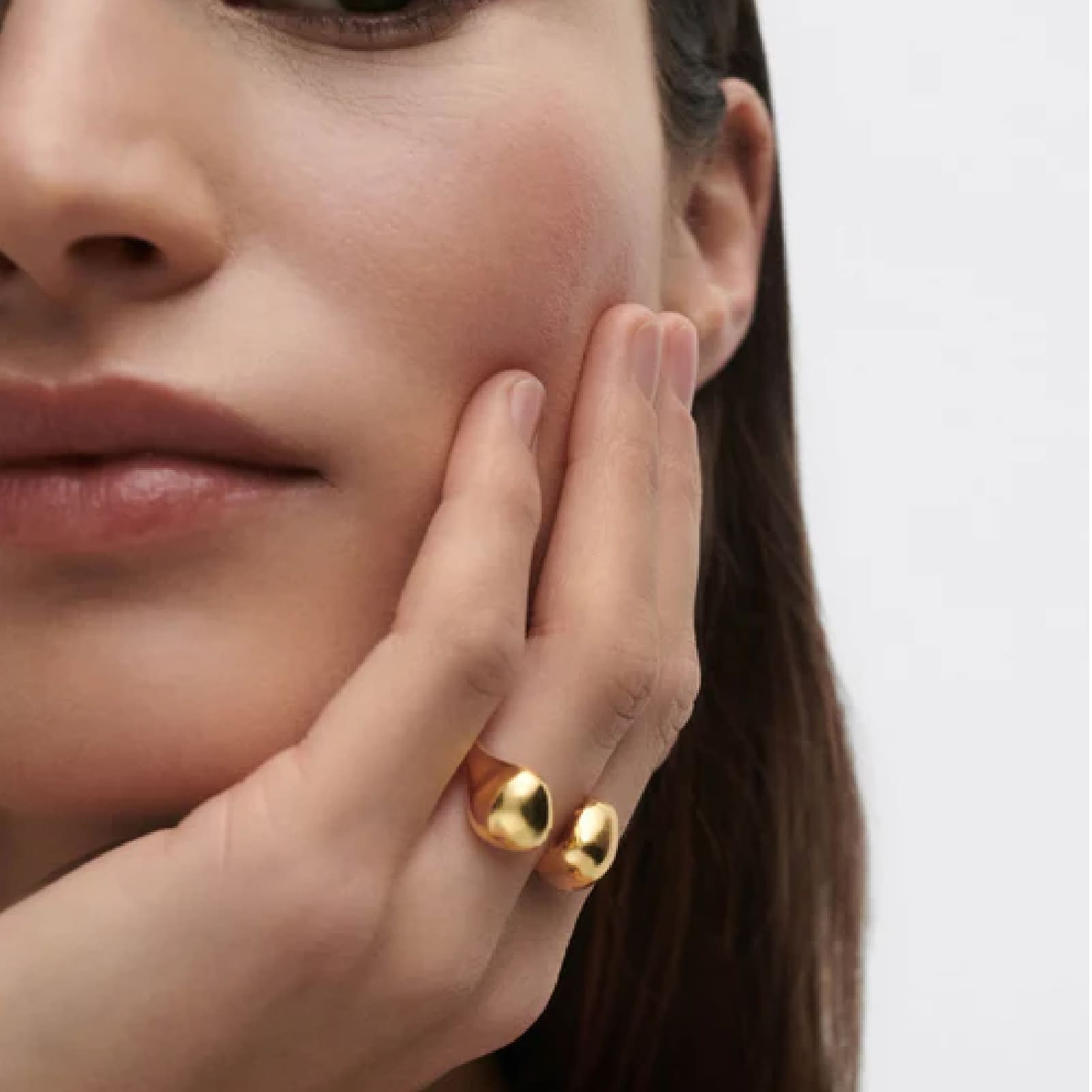 Anello aperto PDPAOLA Gravity in argento placcato oro 18kt 12