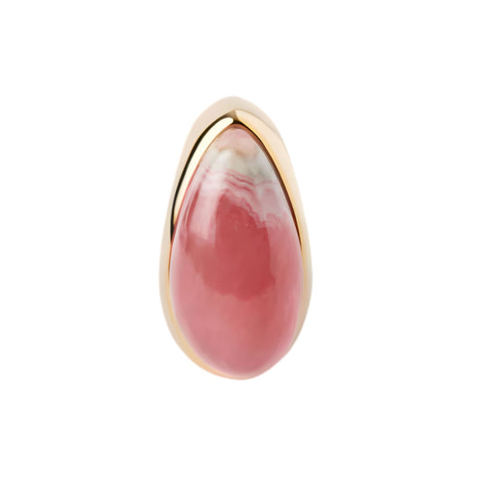 Anello PDPAOLA Rhodocrosite Luna argento placcato oro 18kt 10