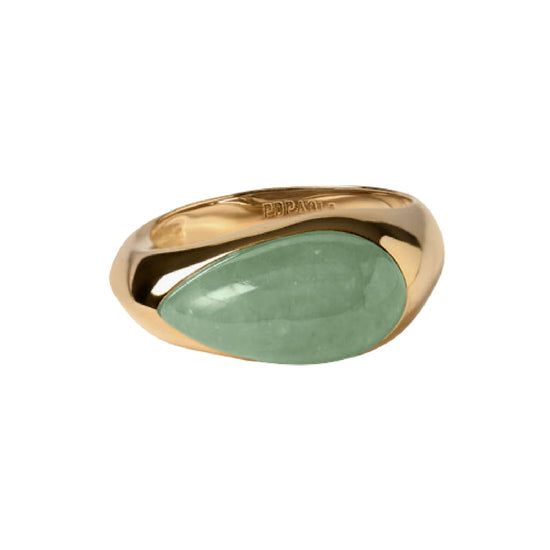 Anello PDPAOLA Luna in lega PDP dorata e avventurite verde 12