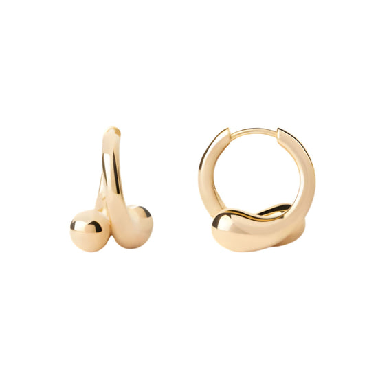 Orecchini a cerchio PDPAOLA Loop argento placcatura oro MISURA UNICA