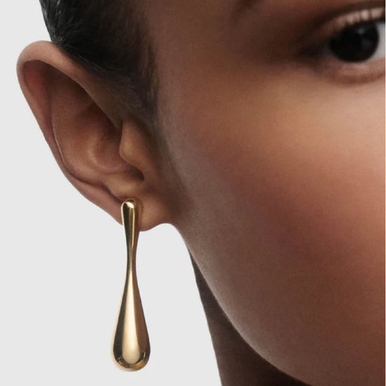 Orecchini PDPAOLA Glacier argento placcatura oro 18kt a goccia MISURA UNICA