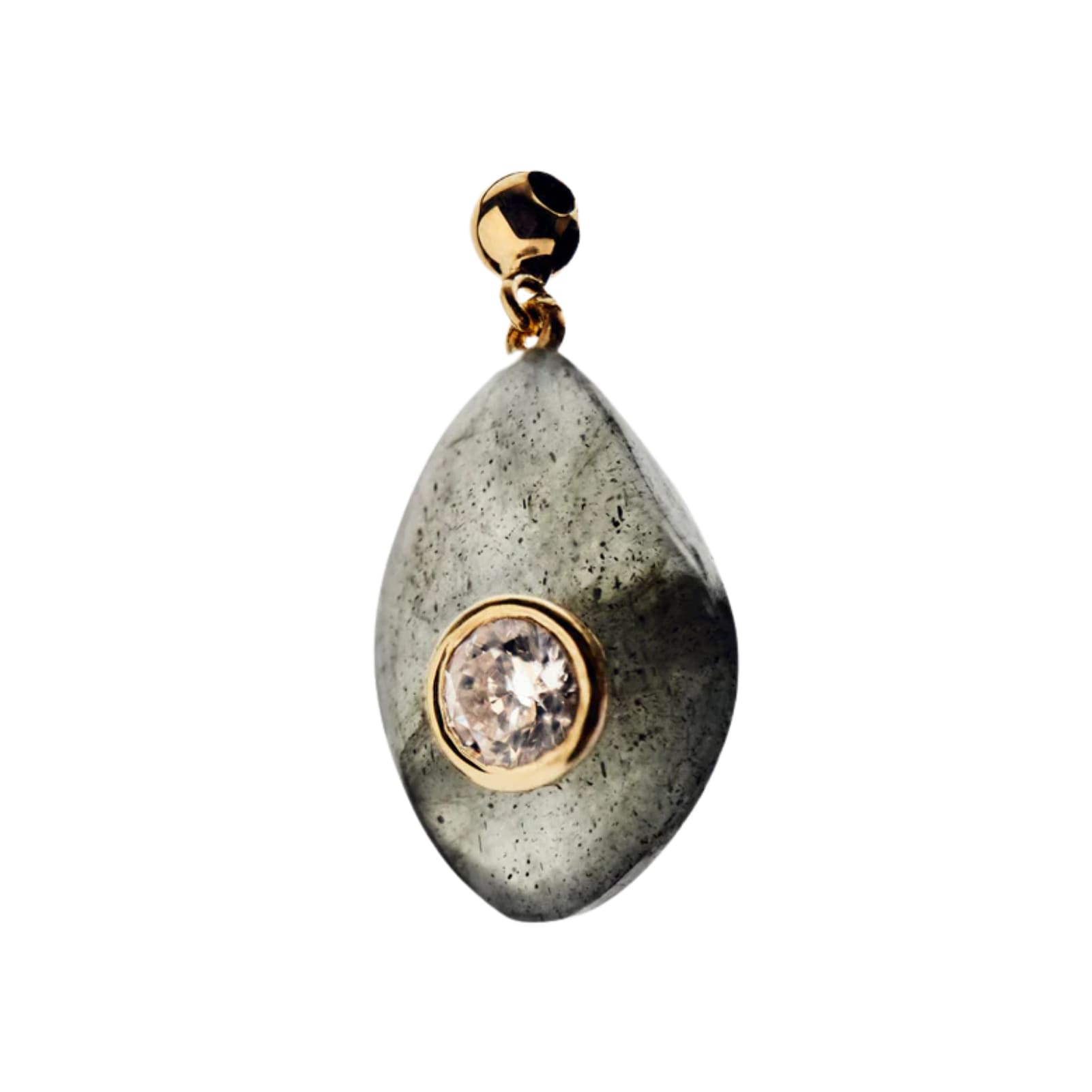 Charm PDPAOLA Protezione argento placcatura oro labradorite MISURA UNICA
